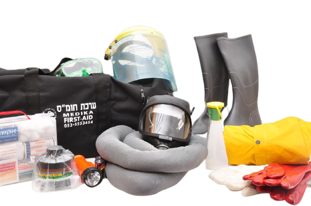 ערכת חומ"ס כולל תרמיל עזרה ראשונה לחומ"ס